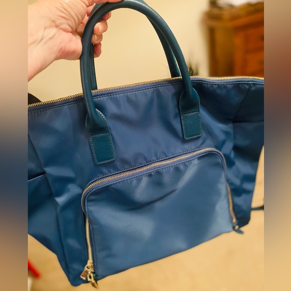 Urban Expressions NWOT Weekender Gym/Overnight Teal Blue Tote Bag - Picture 5 of 14